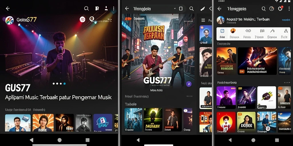 Screenshot gameplay GUS77 menampilkan interaksi musik yang menarik.