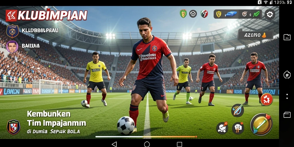 Tampilan gameplay seru dan mendebarkan dari KLUBIMPIAN.