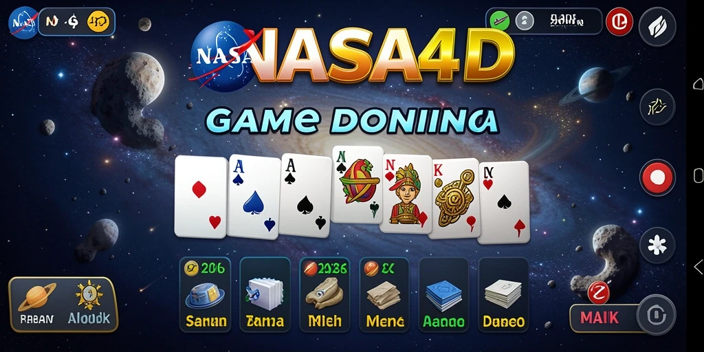 Tampilan gameplay seru dan menantang di NASA4D.