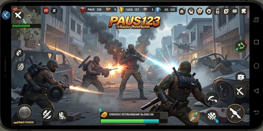 Tampilan gameplay PAUS123 yang menegangkan di medan pertempuran.