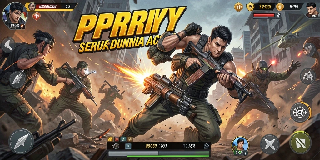 Tampilan gameplay seru PPRRYY dengan aksi pertarungan yang dinamis.