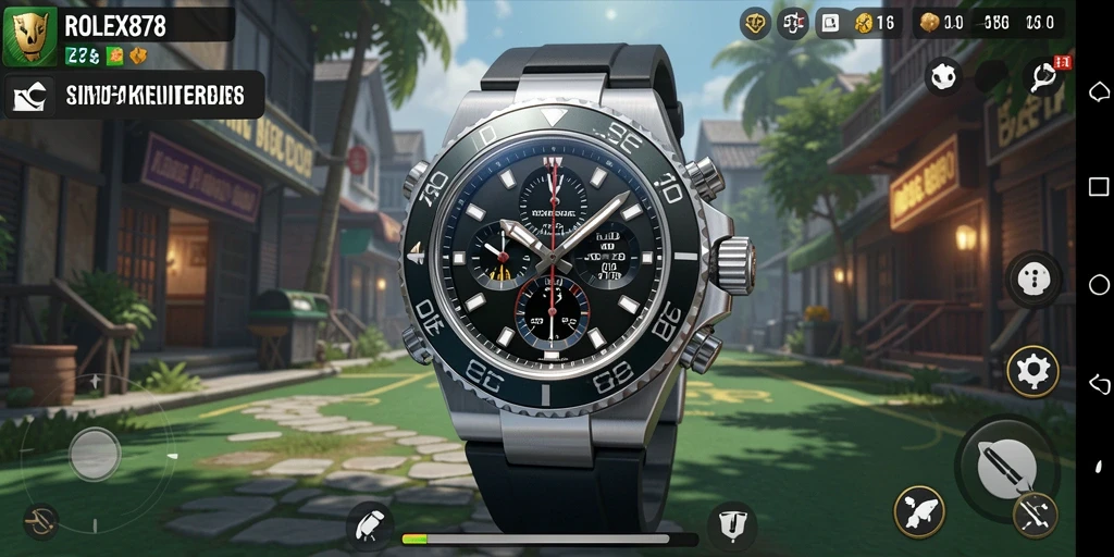 Ilustrasi gameplay menarik dari simulasi kehidupan dalam ROLEX878.
