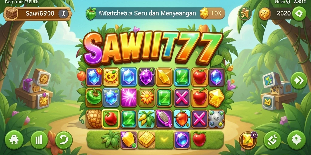 Screenshot gameplay SAWIT777 menunjukkan aksi mencocokkan biji sawit yang mengasyikkan.