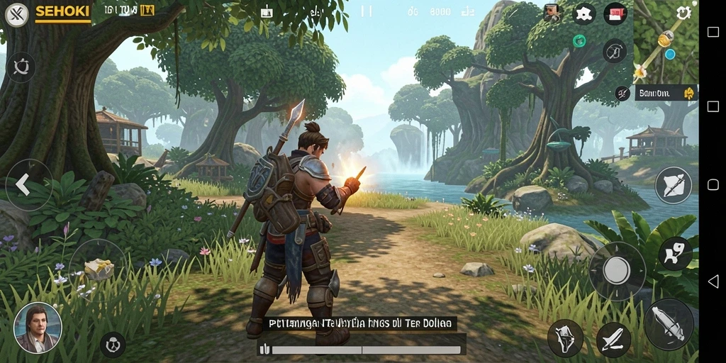 Tampilan gameplay SEHOKI dalam dunia terbuka yang menakjubkan.