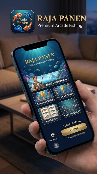 Screenshot utama aplikasi rajapanen dengan berbagai kategori.